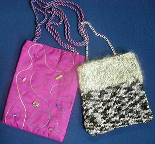 Silk and Knitted Purses